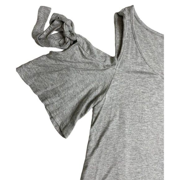 CoverStitched Heather Gray Cold Shoulder Soft A Line Dress sz Large NEW - Picture 5 of 10